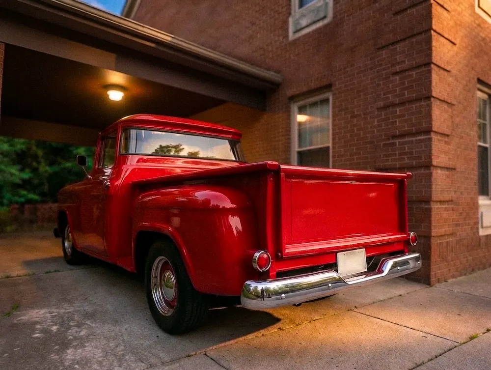 Red truck in Mt. Vernon